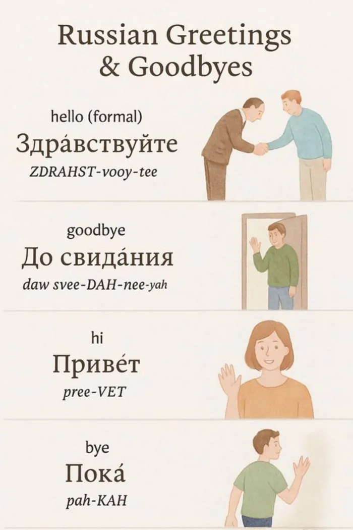 Sample page — Greetings & Goodbyes (A1)