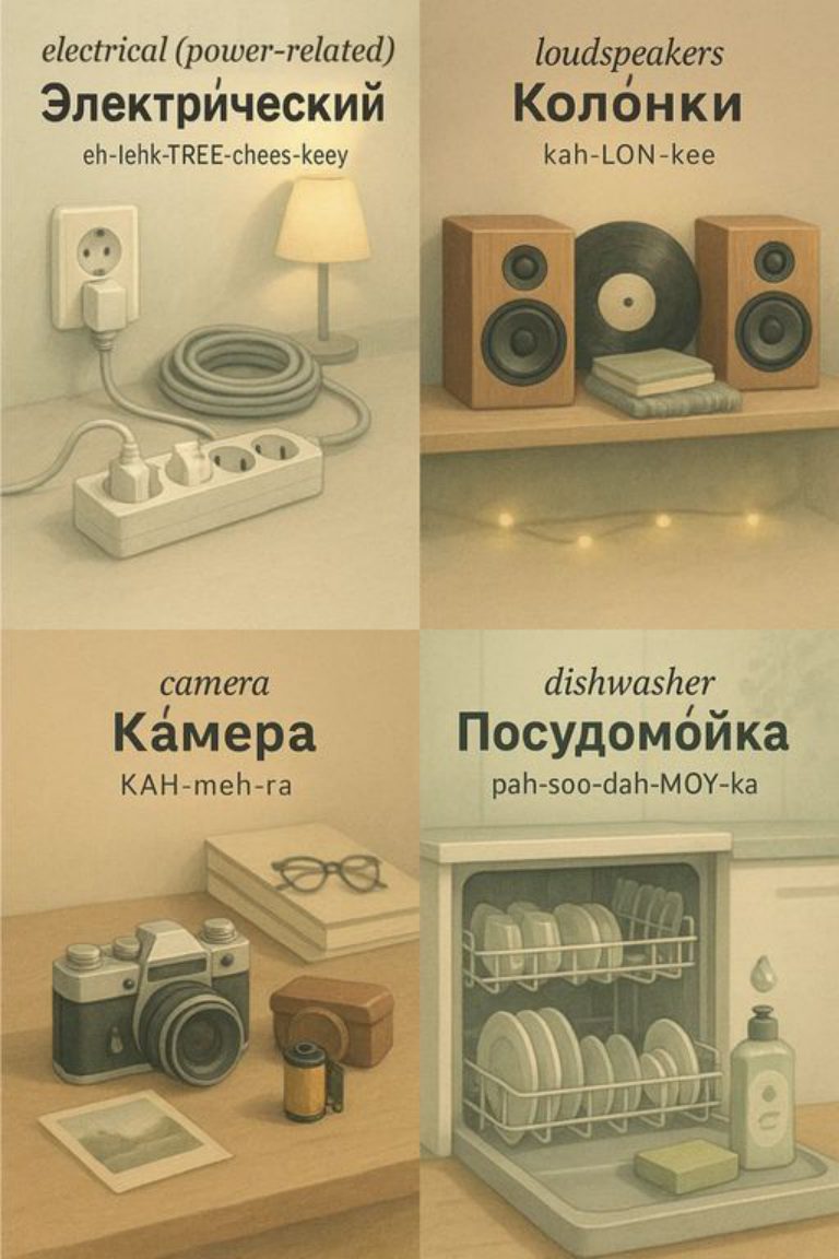 Russian A2 Vocabulary Sample - Daily Life