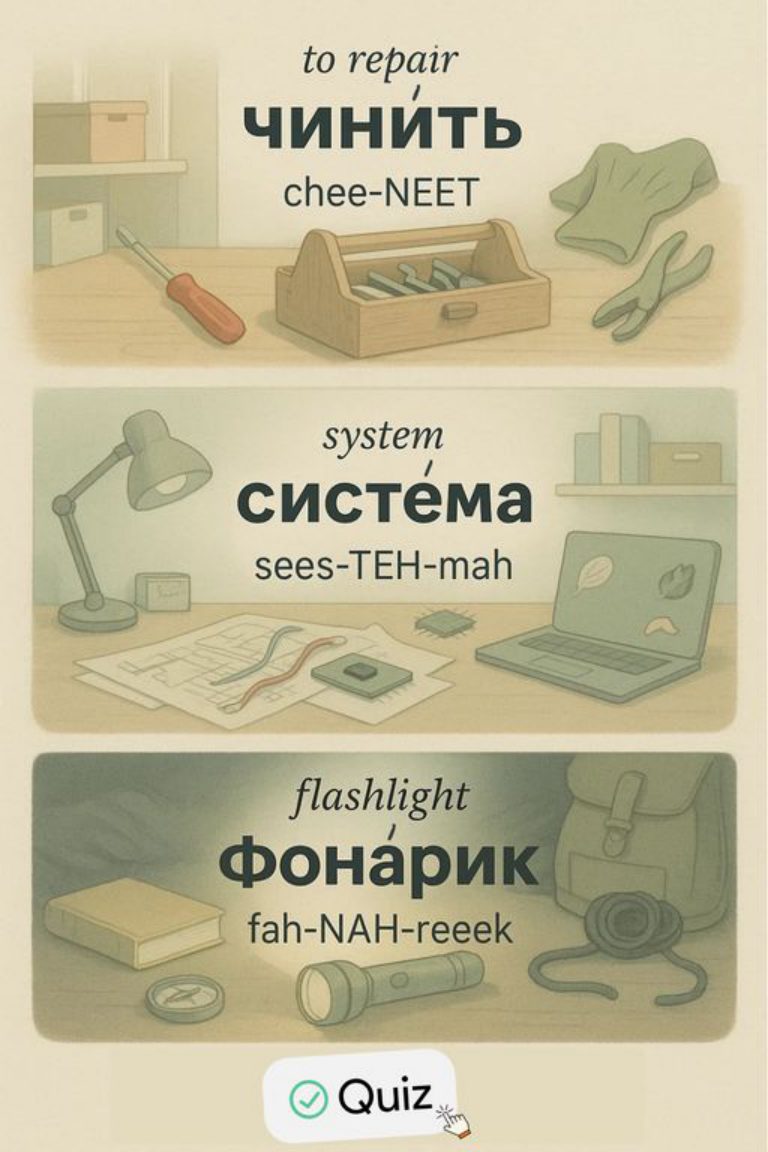 Russian A2 Vocabulary Sample - Everyday Items